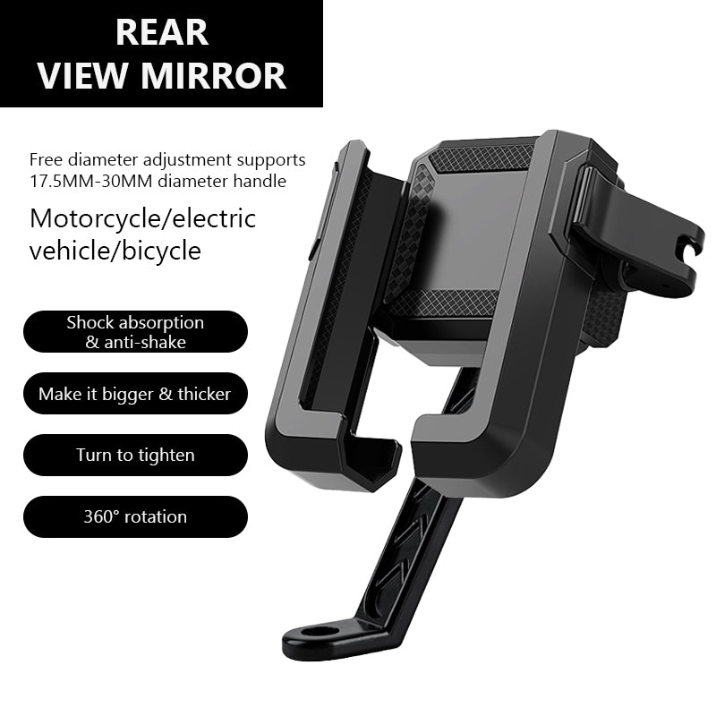 SEAMETAL Motorcycle Bicycle Phone Holder Moto Rearview Mirror Handlebar Mount