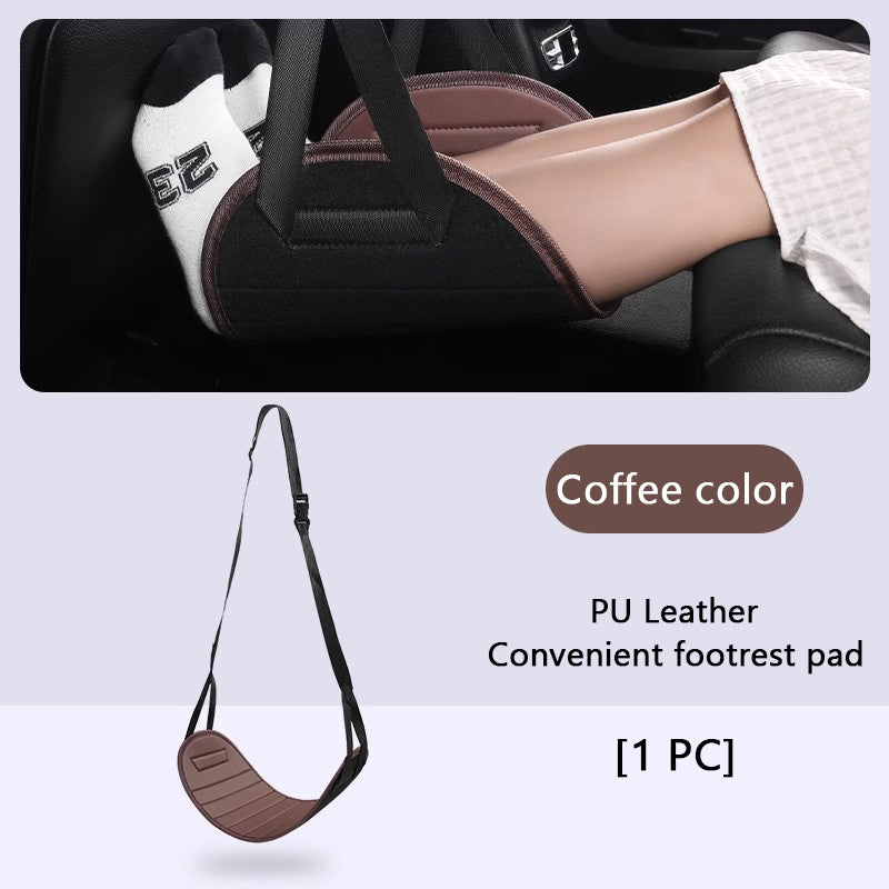 SEAMETAL Portable Car Seat Footrest Rear Seat Support, Adjustable Foot Pad