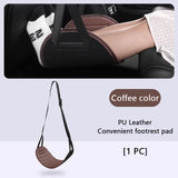 SEAMETAL Portable Car Seat Footrest Rear Seat Support, Adjustable Foot Pad