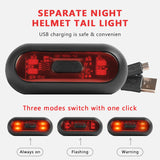 SEAMETAL Motorcycle Helmet Brake Light USB Rechargeable LED Helmet Tail Lights