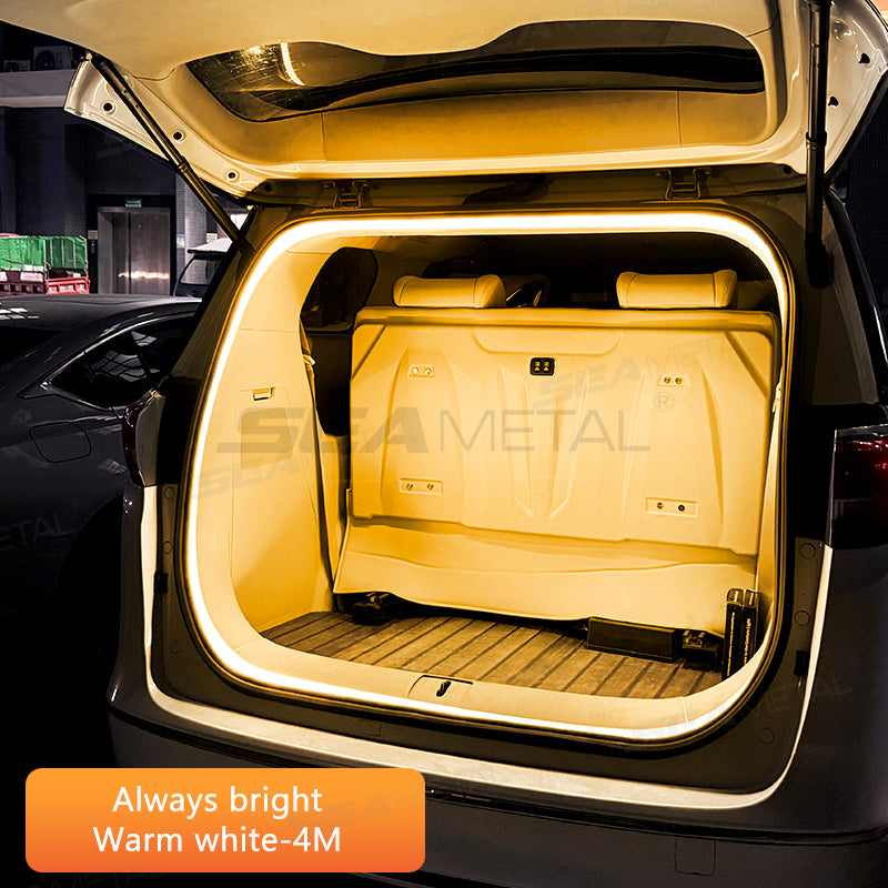 SEAMETAL Car Trunk Lighting Atmosphere Light Modified Universal High Brightness LED Wiring-free Trunk Light Strip