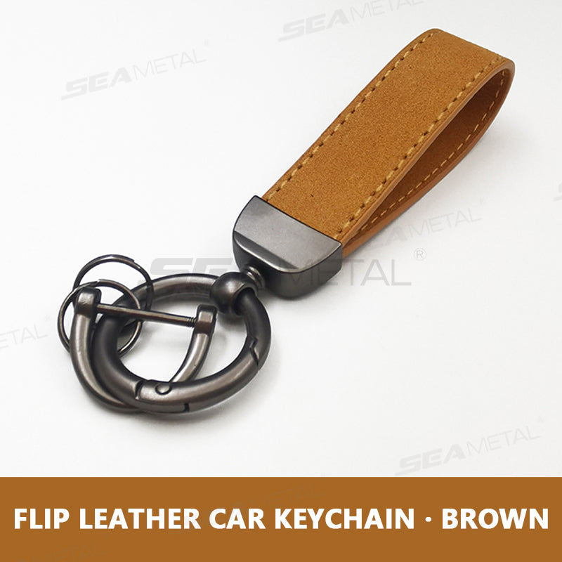SEAMETAL Suede Metal Buckle Car Keychains Universal Key Chain