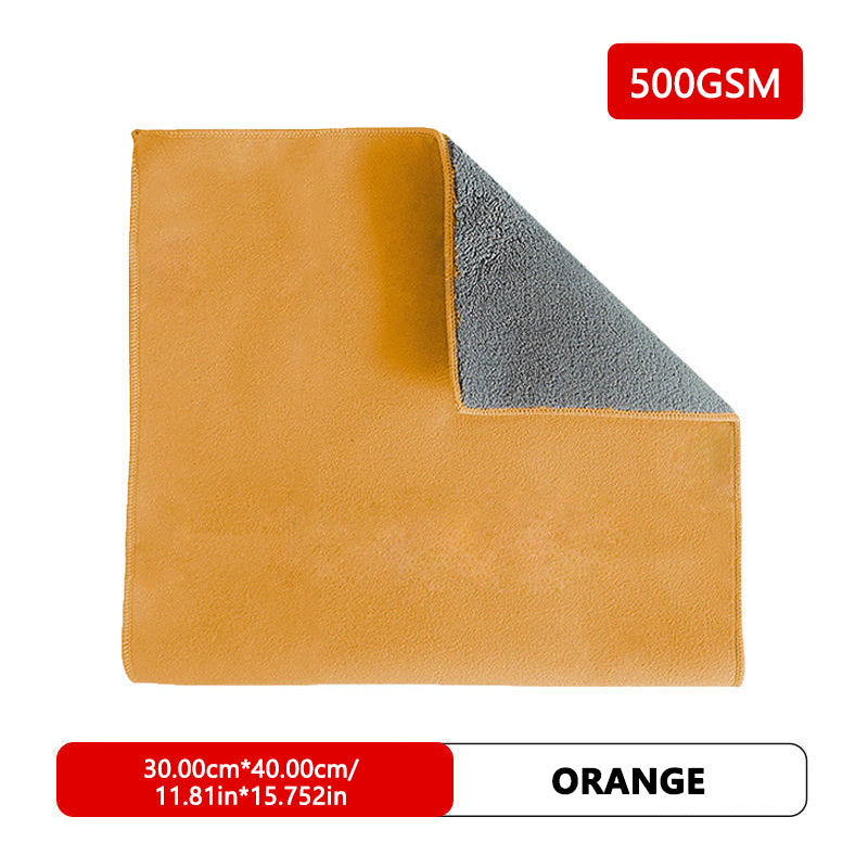 SEAMETAL 500GSM Car Wash Towel Double-sided Suede Car Cleaning Cloth