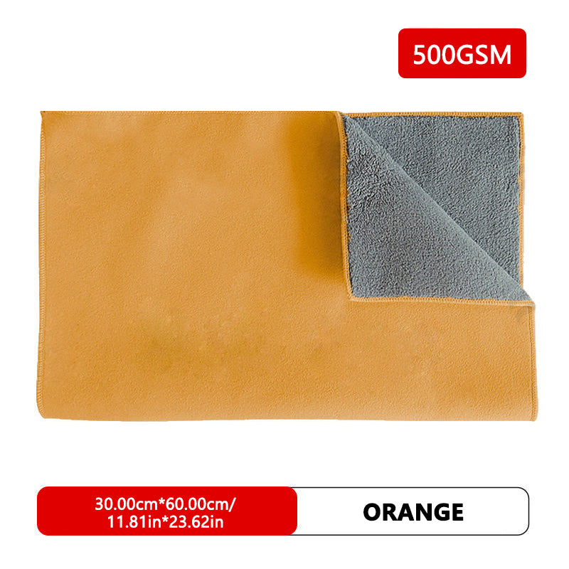 SEAMETAL 500GSM Car Wash Towel Double-sided Suede Car Cleaning Cloth