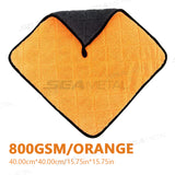 SEAMETAL Car Cleaning Towel 800GSM Coral Fleece Super Absorbent Double-sided Thick