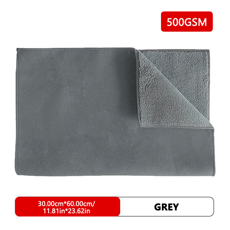 SEAMETAL 500GSM Car Wash Towel Double-sided Suede Car Cleaning Cloth