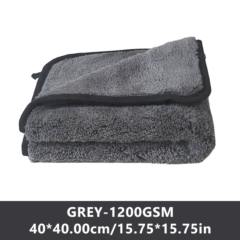 SEAMETAL Thickened Coral Fleece 1200gsm Car Cleaning Towel Super Absorbent Microfiber Cleaning Cloth Home Window Detailing Rag