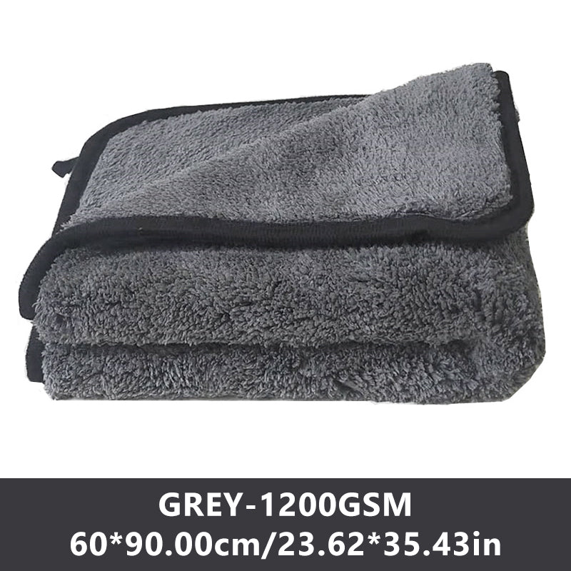 SEAMETAL Thickened Coral Fleece 1200gsm Car Cleaning Towel Super Absorbent Microfiber Cleaning Cloth Home Window Detailing Rag