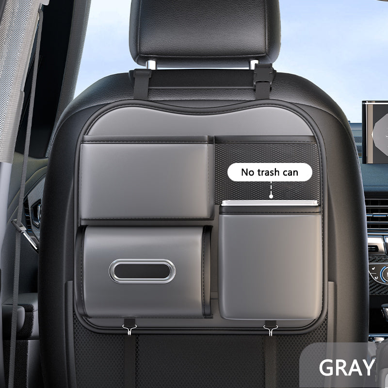 SEAMETAL PU Leather Car Seat Back Organizer Large Capacity Storage Bag