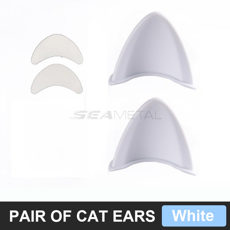 SEAMETAL Motorcycle Helmet Cat Ears Decoration Motocross Helmet Accessories Silicone Cat Ears Sticker
