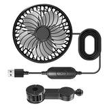 SEAMETAL Cooling Car Fan Headrest USB Fans For Car Rear Seat Free-Adjustment 3-Speed Strong Wind Auto Fan