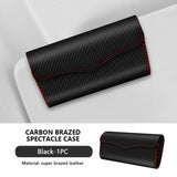 SEAMETAL Car Sun Visor Plate Glasses Case Suede Leather Car Glasses Storage Bag
