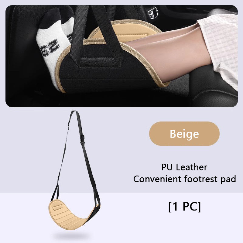 SEAMETAL Portable Car Seat Footrest Rear Seat Support, Adjustable Foot Pad