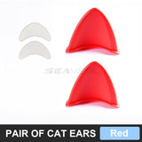 SEAMETAL Motorcycle Helmet Cat Ears Decoration Motocross Helmet Accessories Silicone Cat Ears Sticker