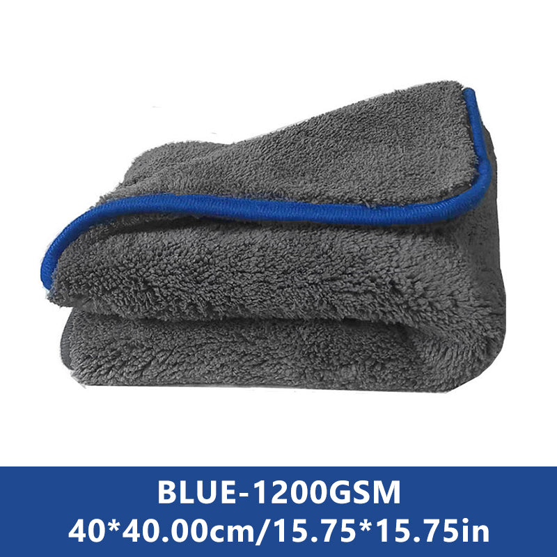 SEAMETAL Thickened Coral Fleece 1200gsm Car Cleaning Towel Super Absorbent Microfiber Cleaning Cloth Home Window Detailing Rag