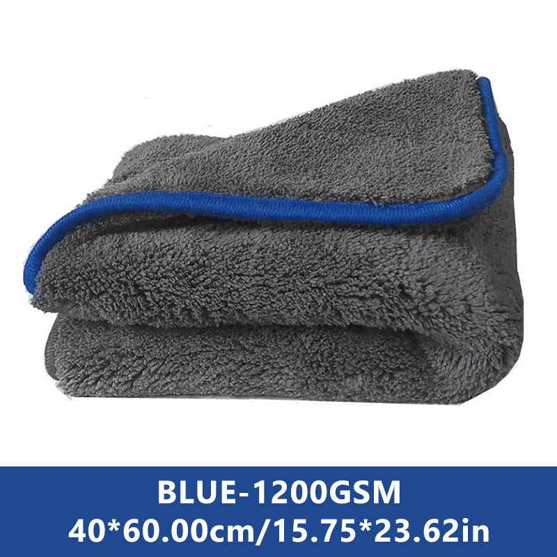 SEAMETAL Thickened Coral Fleece 1200gsm Car Cleaning Towel Super Absorbent Microfiber Cleaning Cloth Home Window Detailing Rag