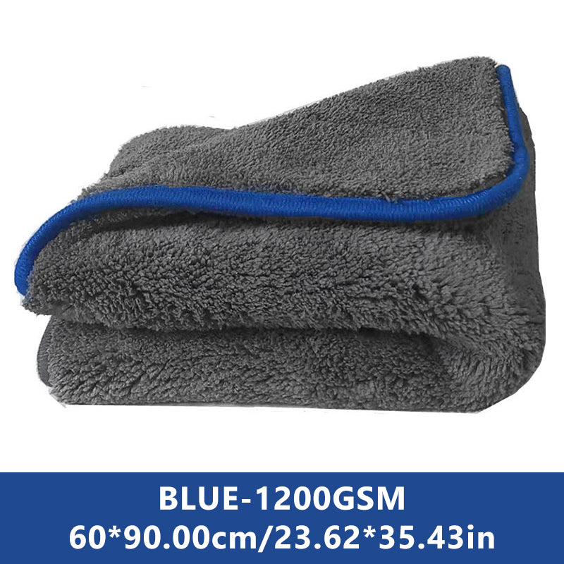 SEAMETAL Thickened Coral Fleece 1200gsm Car Cleaning Towel Super Absorbent Microfiber Cleaning Cloth Home Window Detailing Rag
