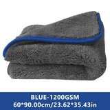 SEAMETAL Thickened Coral Fleece 1200gsm Car Cleaning Towel Super Absorbent Microfiber Cleaning Cloth Home Window Detailing Rag