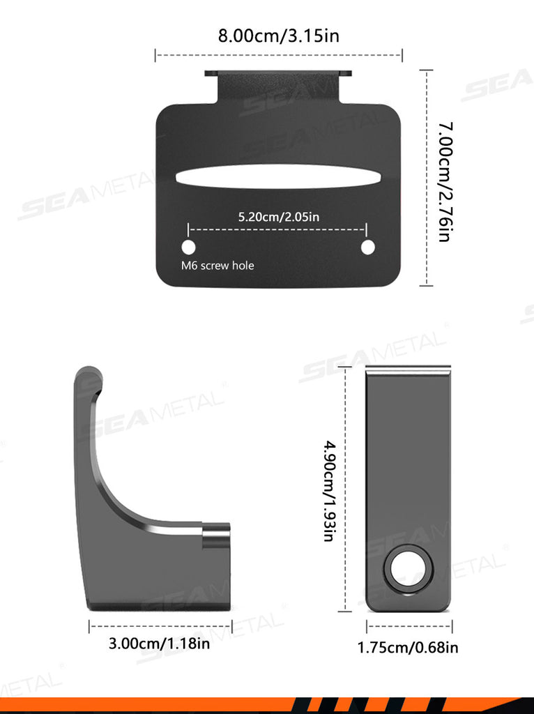 SEAMETAL Honda PCX160 Modified Double Hook Stainless Steel Storage Hook Luggage Motorcycle Accessories