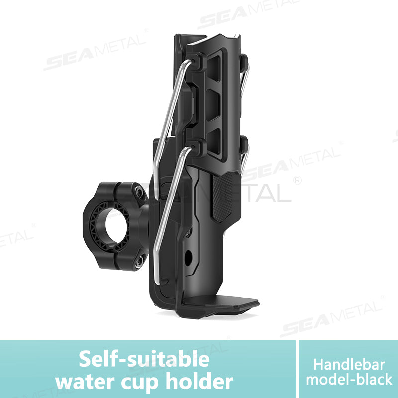 SEAMETAL Universal Bike Motorcycle Water Bottle Holder Adjustable Handlebar Cup Cage For MTB Road Cycling ADV Motorcycle Durable