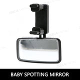 SEAMETAL 360° Rotates Adjustable Car Interior Rear View Mirror Mount Clip Auto Back Seat Auxiliary Mirror