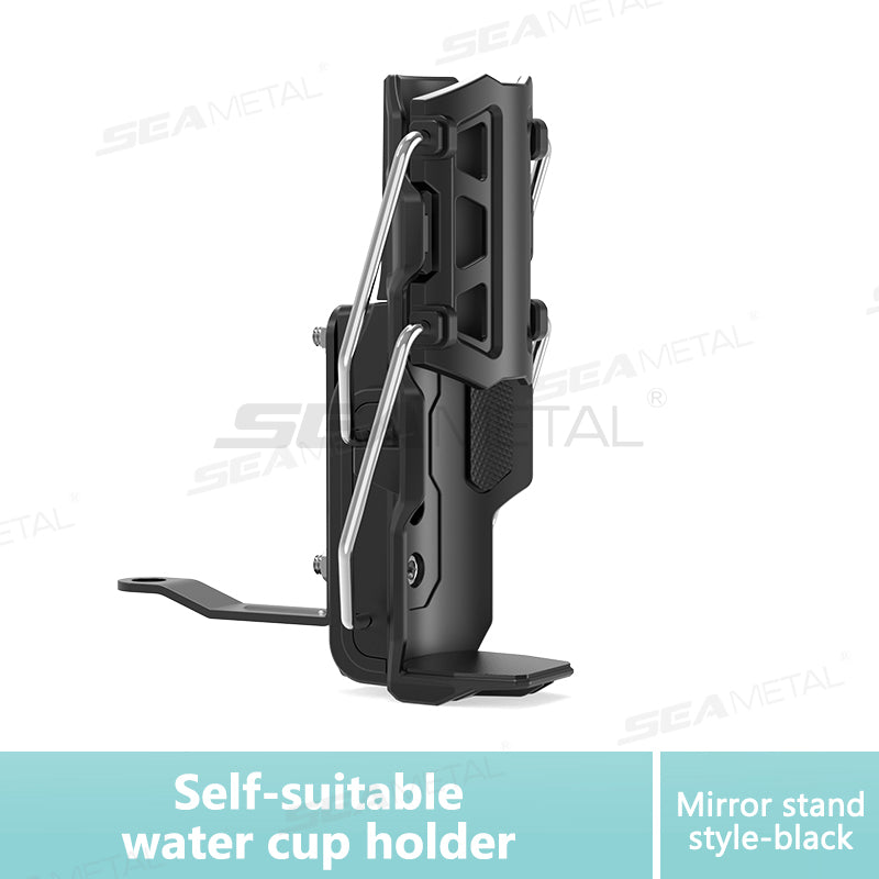SEAMETAL Universal Bike Motorcycle Water Bottle Holder Adjustable Handlebar Cup Cage For MTB Road Cycling ADV Motorcycle Durable