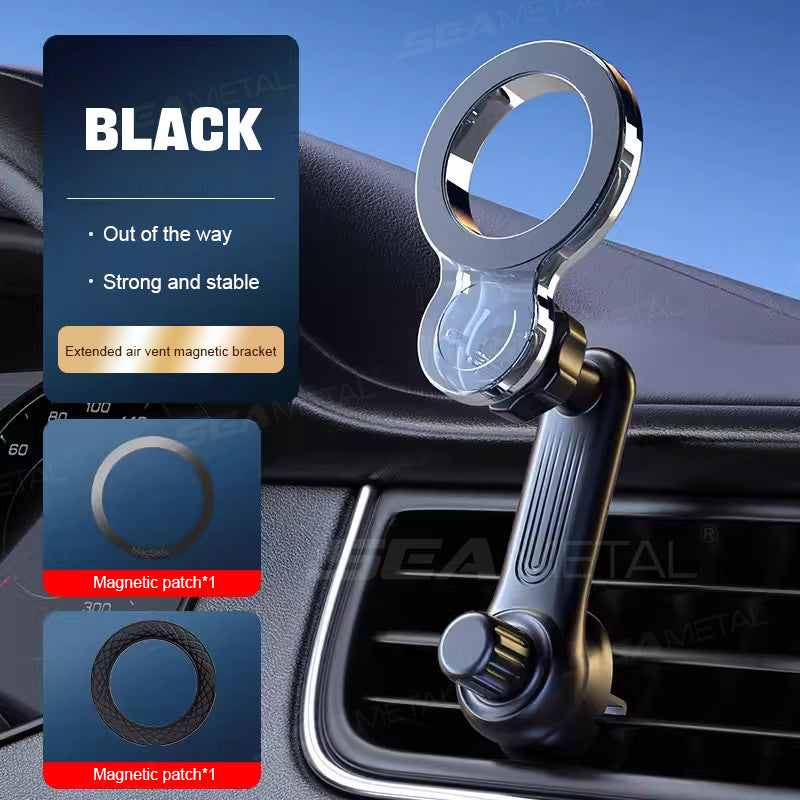 SEAMETAL Magnetic Car Phone Holder 360° Rotation Adjustable Dashboard Stand