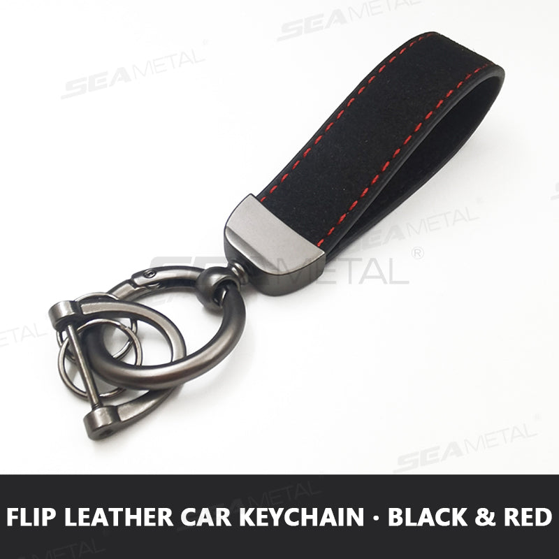 SEAMETAL Suede Metal Buckle Car Keychains Universal Key Chain