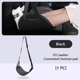 SEAMETAL Portable Car Seat Footrest Rear Seat Support, Adjustable Foot Pad