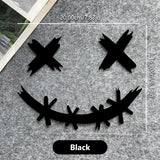 Waterproof Reflective Stickers For Motorcycle Helmet, Demon Smiling Face Decal, Auto Body Decoration, Car Sticker, Laser