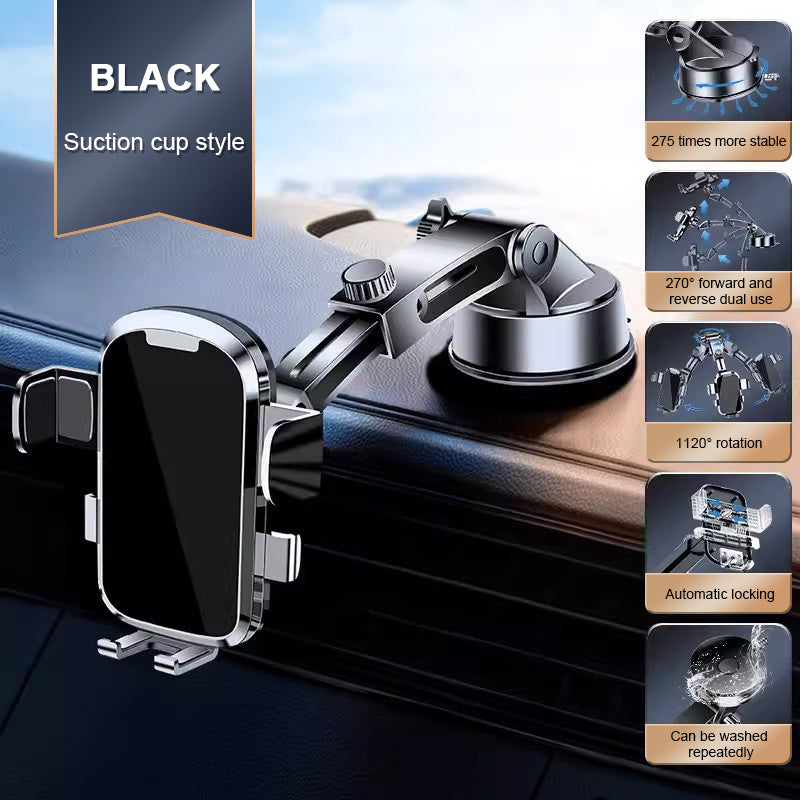 SEAMETAL Car Phone Holder Suction Cup Center Console Phone Stand 360° Free Adjustment Smartphone Holder