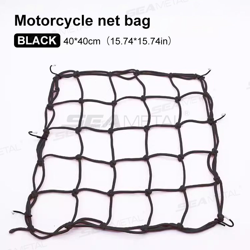 SEAMETAL Motorcycle Luggage Net Elastic Mesh with 6 Adjustable Hooks