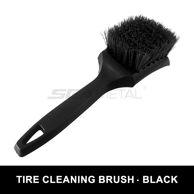 SEAMETAL Car Wheel Cleaning Brush Long Handle Bristle Brush Anti-slip Suspended Design