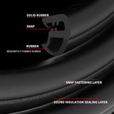 SEAMETAL 1.6m/2m Car Door Edge Seal Strip Rubber B-Pillar Weatherstrip