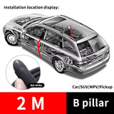 SEAMETAL 1.6m/2m Car Door Edge Seal Strip Rubber B-Pillar Weatherstrip