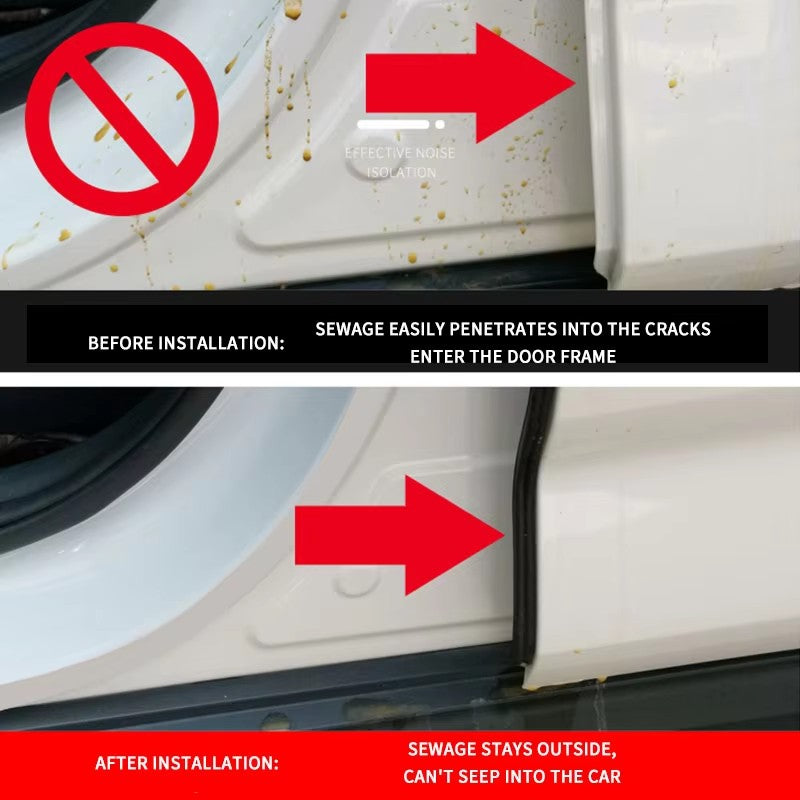 SEAMETAL 1.6m/2m Car Door Edge Seal Strip Rubber B-Pillar Weatherstrip