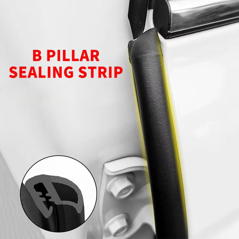 SEAMETAL 1.6m/2m Car Door Edge Seal Strip Rubber B-Pillar Weatherstrip