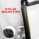SEAMETAL 1.6m/2m Car Door Edge Seal Strip Rubber B-Pillar Weatherstrip