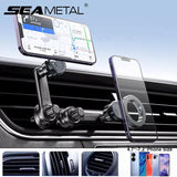 SEAMETAL Magnetic Car Phone Holder 360° Rotation Adjustable Dashboard Stand