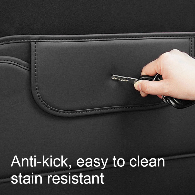 Car Anti-kick Pad Pu Leather Auto Seat Back Protector Pads Anti Scratch Back Seat Organizer