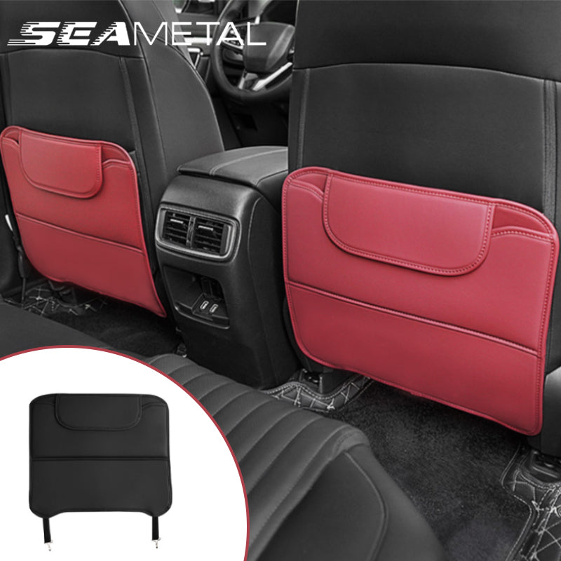 Car Anti-kick Pad Pu Leather Auto Seat Back Protector Pads Anti Scratch Back Seat Organizer