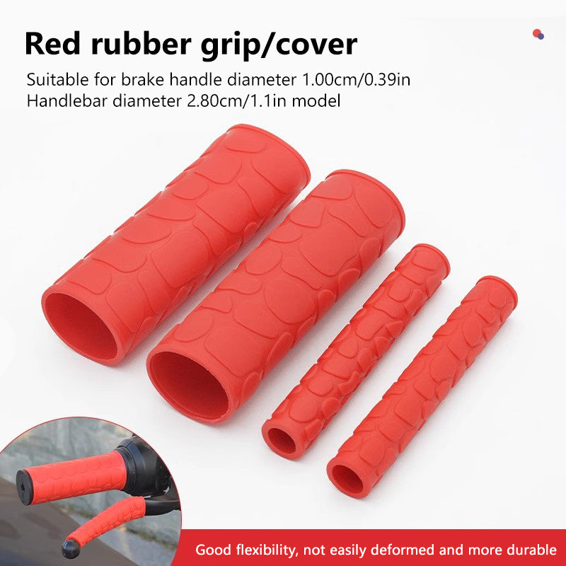 SEAMETAL 4Pcs Motorcycle Handlebar Grip Sleeve Rubber Anti-Slip Motorcycle Handle Cover