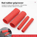 SEAMETAL 4Pcs Motorcycle Handlebar Grip Sleeve Rubber Anti-Slip Motorcycle Handle Cover