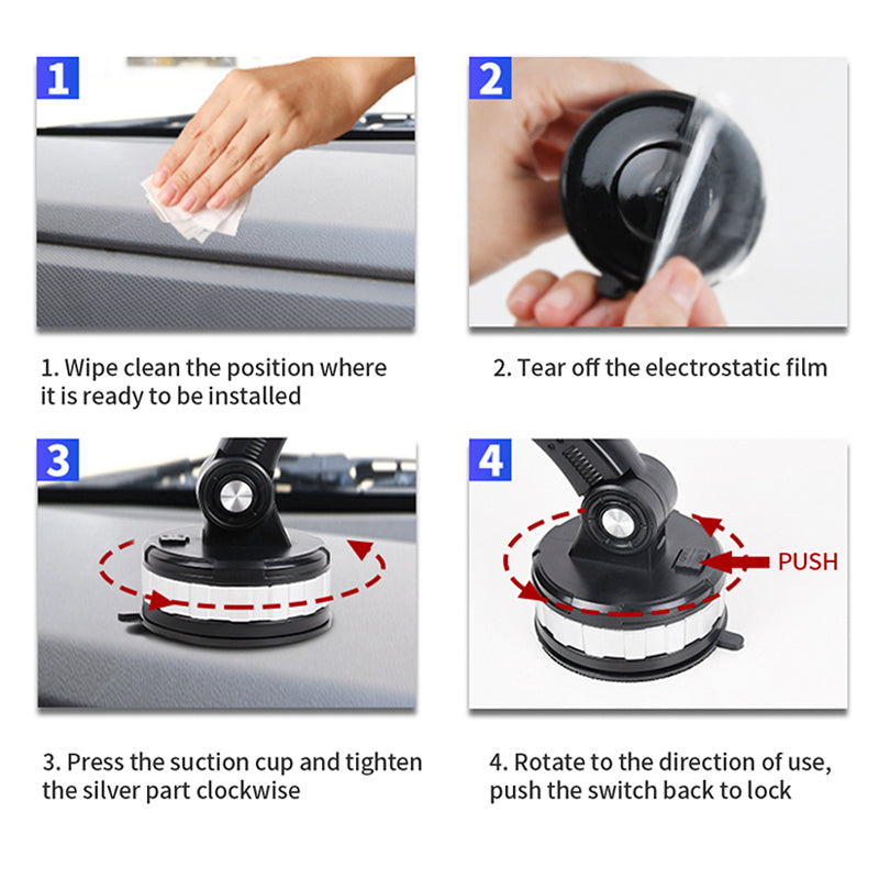 SEAMETAL Universal Suction Cup Phone Holder Adjustable Gravity Car Phone Holder
