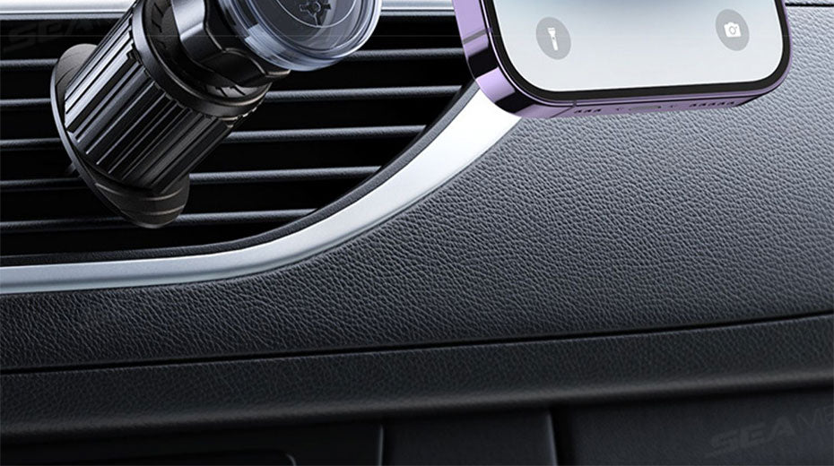 SEAMETAL Magnetic Car Phone Holder 360° Rotation Adjustable Dashboard Stand