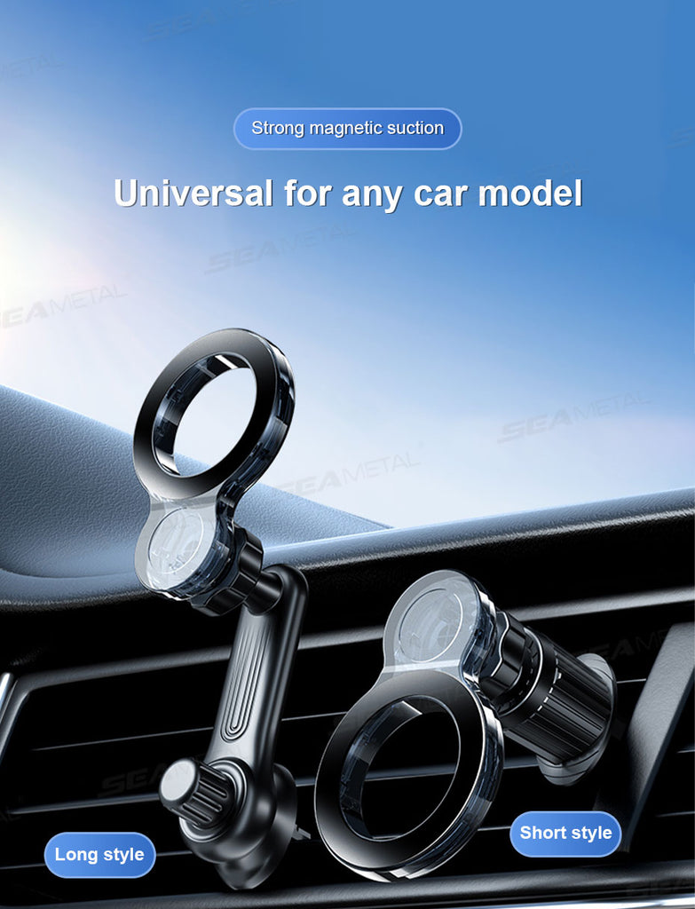 SEAMETAL Magnetic Car Phone Holder 360° Rotation Adjustable Dashboard Stand