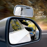 Car 360 Degree Adjustable Wide Angle HD Auto Rearview Safety Parking Mirrors