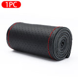 Auto Leather Car Steering Cover Skidproof Braid with Needle and Thread