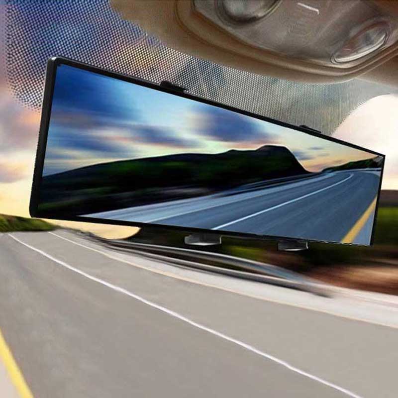 Car Rearview Mirror, Wide Angle Anti-Glare, Clip on Auto Rear View Mirror, HD Clear Convex Surface