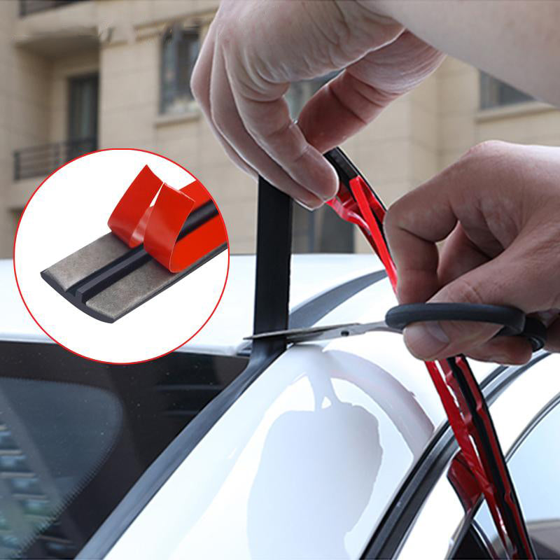 Car Window Sealing Strip T-Shaped, Red & Black 14/19mm Windshield Glass Seal,  Soundproof & Waterproof